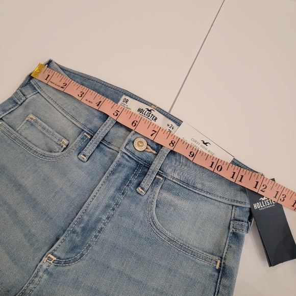Hollister HIGH-RISE SUPER SKINNY JEANS Size 0 / 24 Light Wash NEW! - Picture 12 of 14